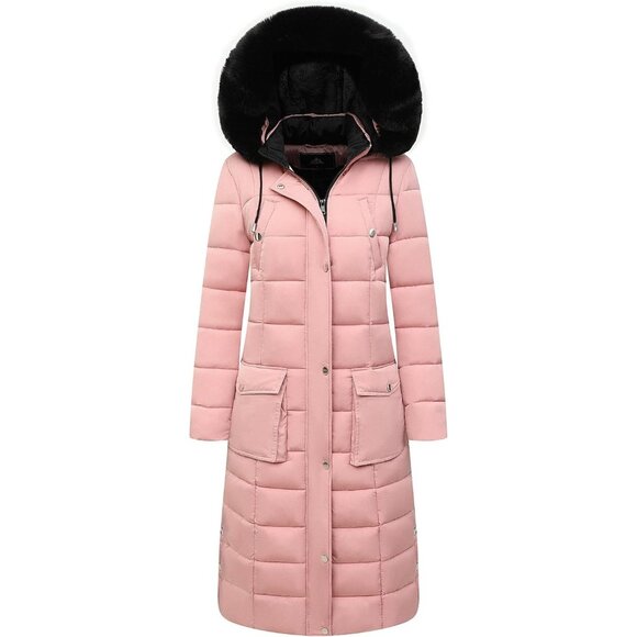 Womens Waterproof Long Winter Coat Thickened Down Alternative Warm Puffer Jacket - Picture 1 of 8